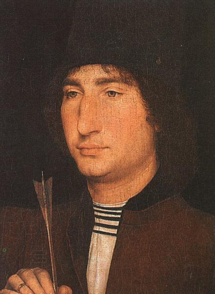 Hans Memling Portrait of a Man with an Arrow China oil painting art
